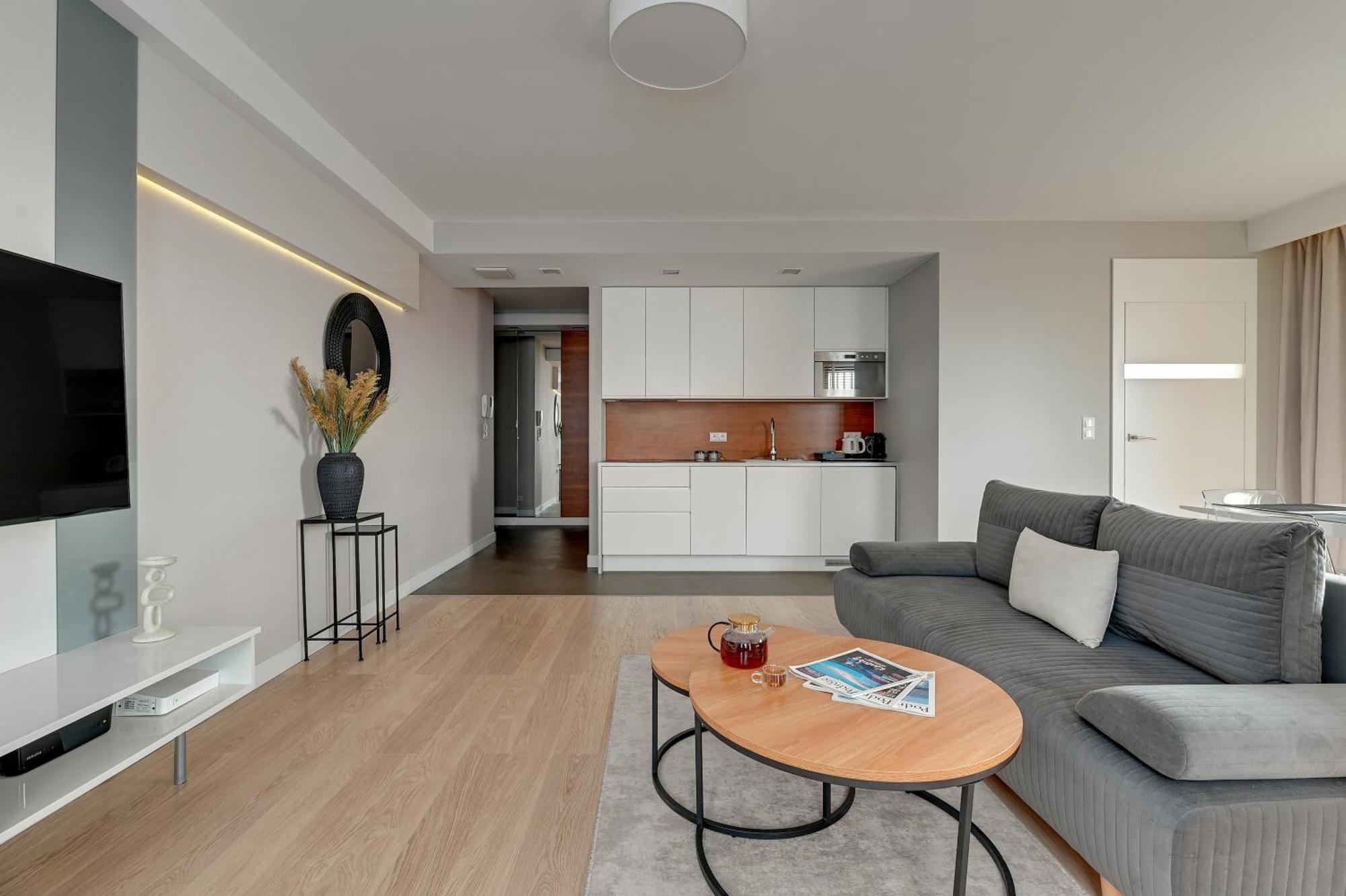 גדנסק Aura - Riverside & Parking By Downtown Apartments חדר תמונה