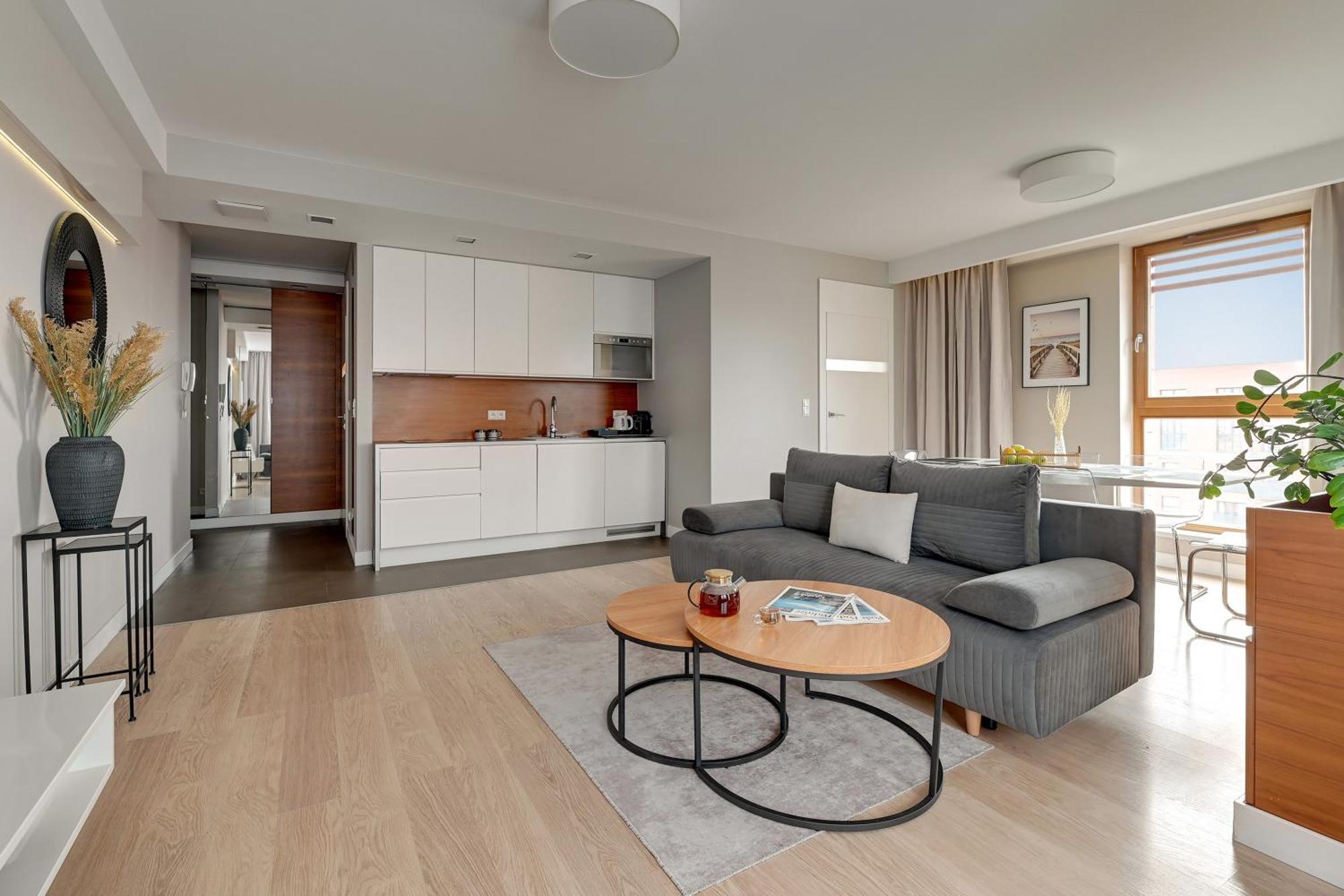 גדנסק Aura - Riverside & Parking By Downtown Apartments חדר תמונה